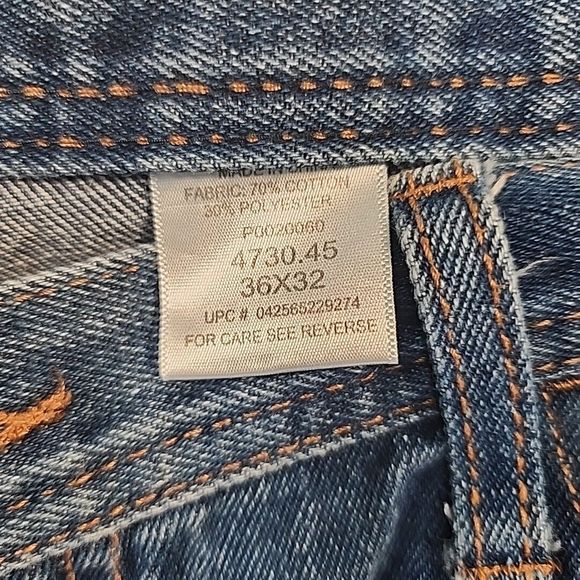 Key Jeans Mens 36 x 31 Blue American Workwear Denim Relaxed Straight - Picture 7 of 10